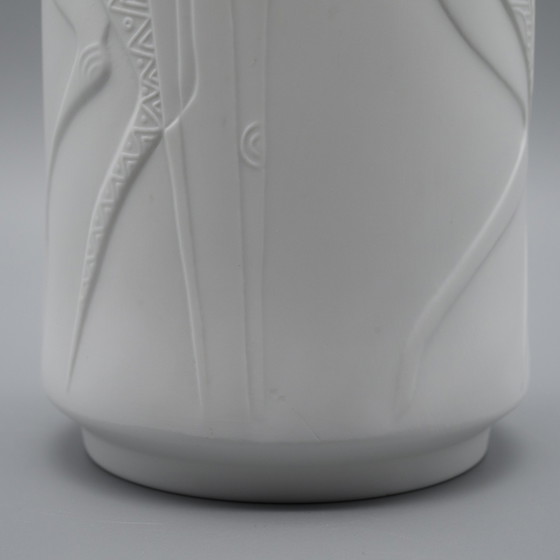 Image 1 of Hutschenreuther by Cuno Fischer Bisque Porcelain Vase DUO