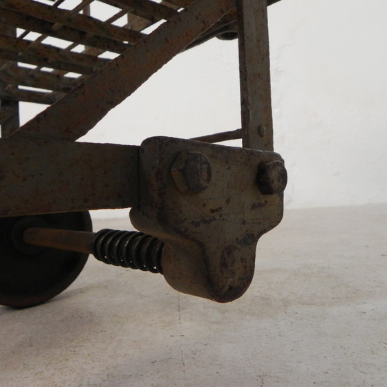 Image 1 of Carrello industriale per 50 bottiglie di vino, anni &#39;30