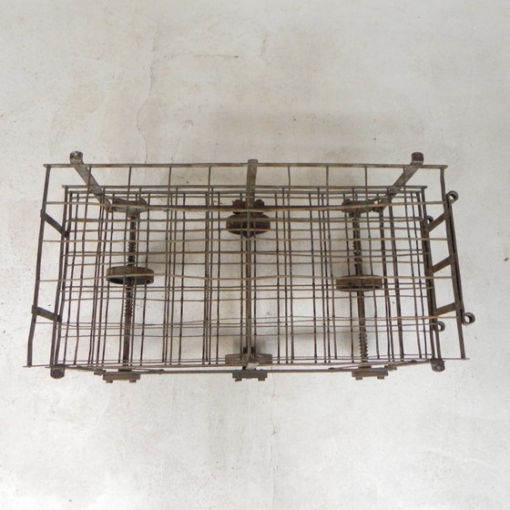 Image 1 of Carrello industriale per 50 bottiglie di vino, anni &#39;30