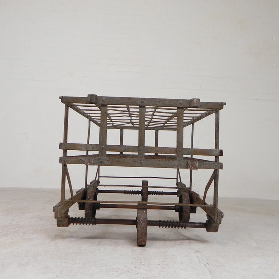 Image 1 of Carrello industriale per 50 bottiglie di vino, anni &#39;30