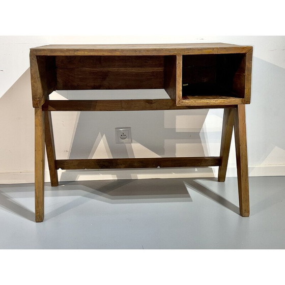 Image 1 of Vintage teak wood desk by Pierre Jeanneret, 1952