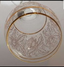 Vintage gold etched wine glasses