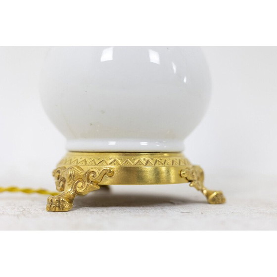 Image 1 of Pair of vintage lamps in white porcelain and bronze, France 1880