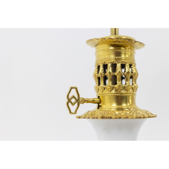 Image 1 of Pair of vintage lamps in white porcelain and bronze, France 1880
