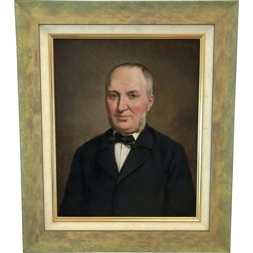 Óleo sobre lienzo vintage de la escuela de Lyon firmado por Paul Claude Jance