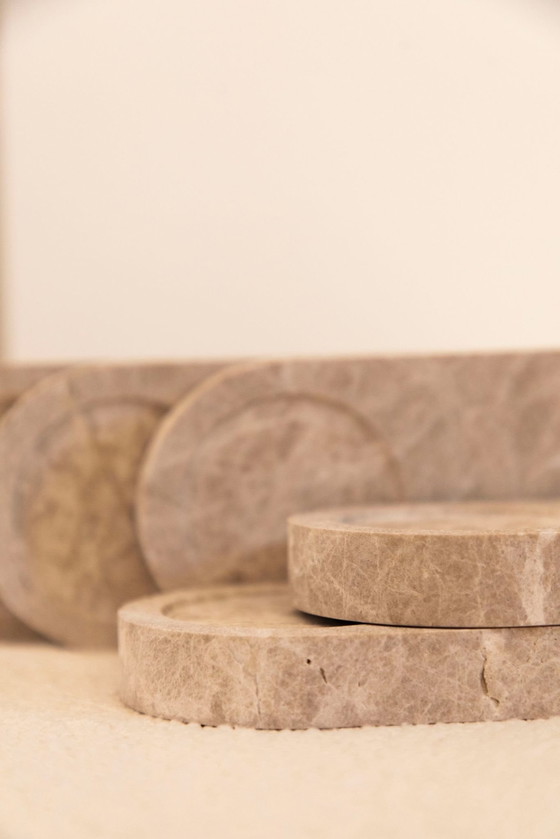 Image 1 of 4x piattini da caffè ovali Vintage Emperador Light