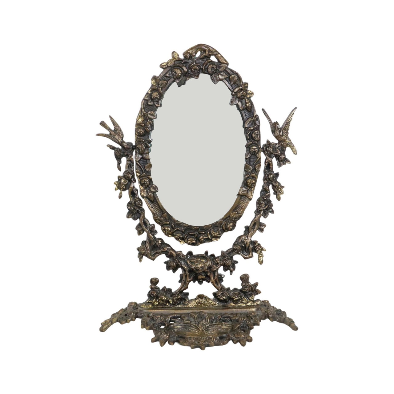 antique gold dressing table mirror Gold Vintage Dressing Table Mirror – Reclectic