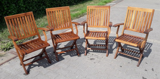 Image 1 of 4x Hattersley Collection bistro chairs, foldable