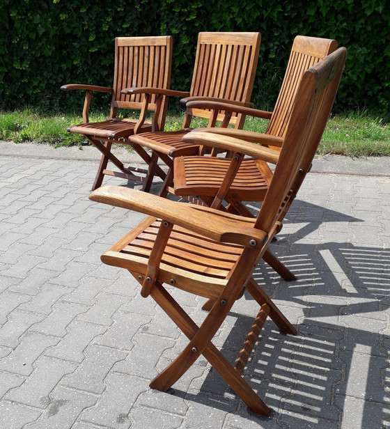 Image 1 of 4x Hattersley Collection bistro chairs, foldable