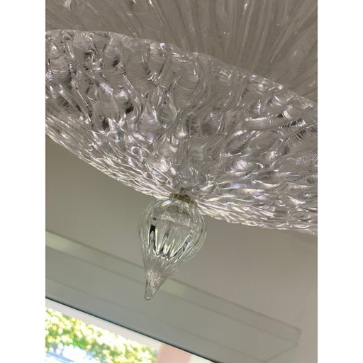 Contemporary Murano Glass Sputnik Flush Mount, In Venini Style