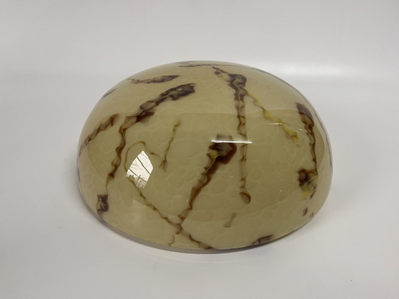 Image 1 of Lámpara de techo XXL de mármol de mediados de siglo en forma de media esfera