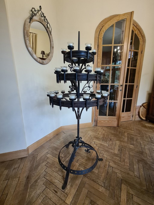 Monumental 3-Tier Candelabra Photophores Holder