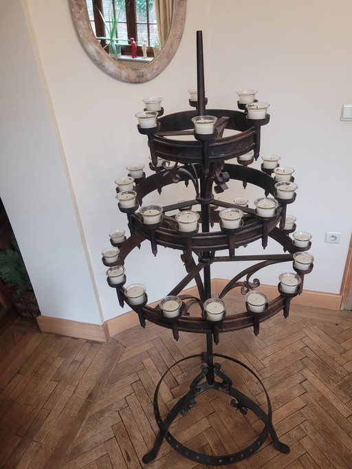 Monumental 3-Tier Candelabra Photophores Holder