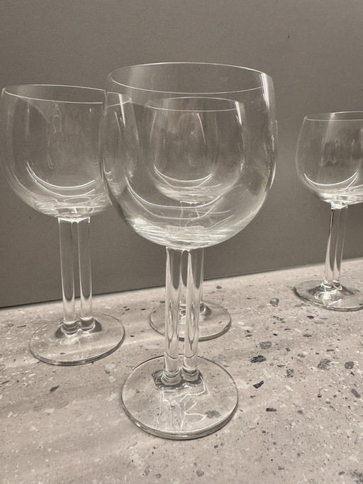 4 Rosenthal X Mario Bellini Wine Glasses - Cupola Design From Crystal