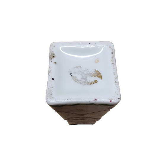 Image 1 of Antique Square Porcelain Vase, Late 19th Century