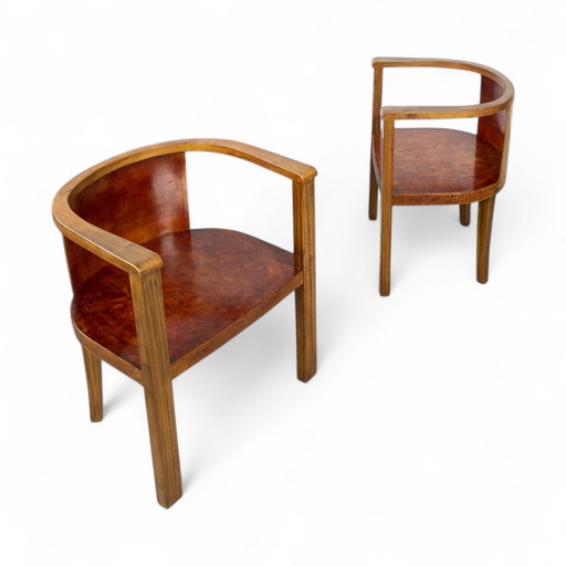 Pair Of 1930'S German Modernist Easy Chairs