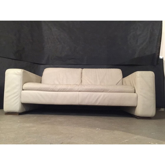 Image 1 of Vintage white cream sofa by Natuzzi Italy 