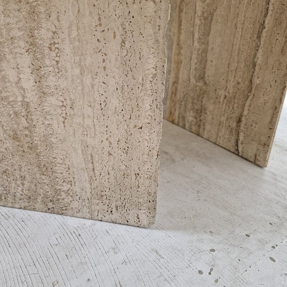 Image 1 of Italian vintage travertine coffee table, 1980s