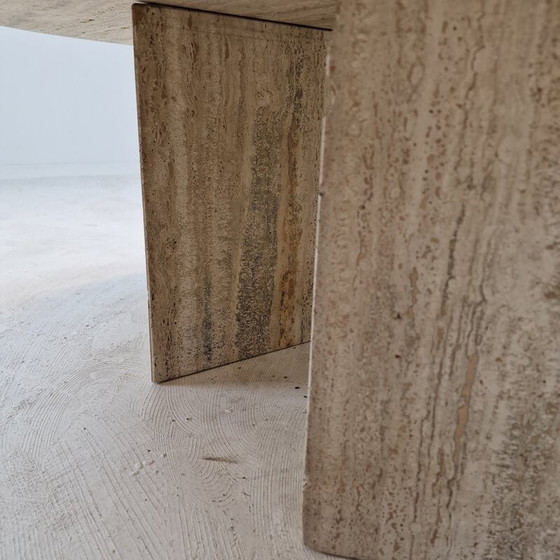 Image 1 of Italian vintage travertine coffee table, 1980s