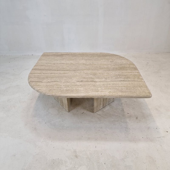 Image 1 of Italian vintage travertine coffee table, 1980s