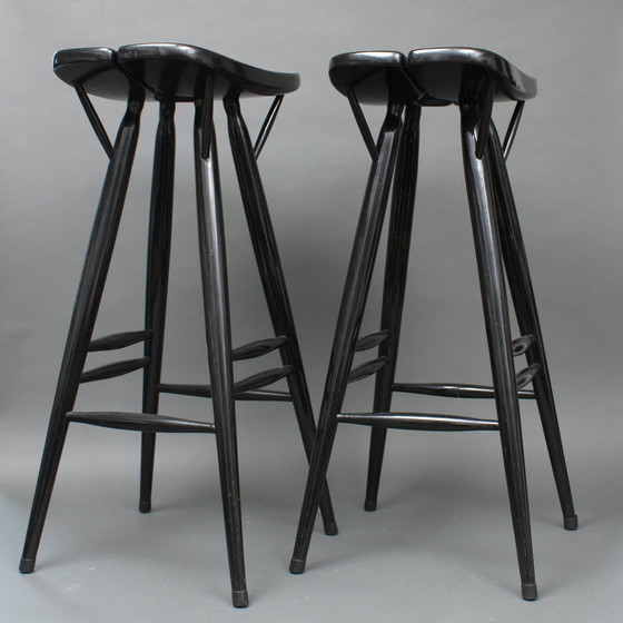 Image 1 of Ilmari Tapiovaara (1914-1999) - Sgabello da bar vintage - Pirkka - Laukaan Puu, Finlandia