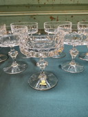 Set 7X Deep Cut Crystal Dessert Or Cocktail Glasses