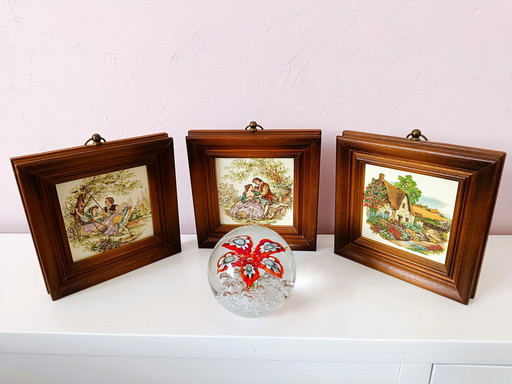 Pack of 3 Small 80's Decorative Paintings