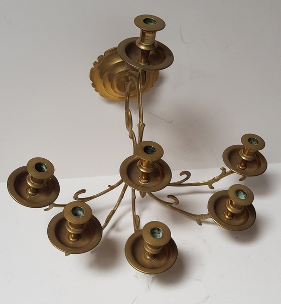 Image 1 of Brass Wall Chandelabra