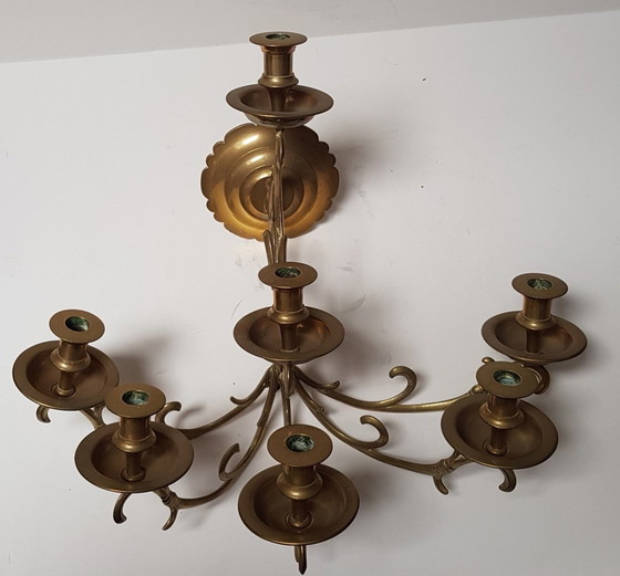 Image 1 of Brass Wall Chandelabra