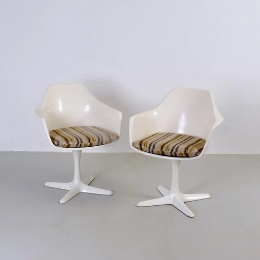 2x Maurice Burke for Arkana tulip chair