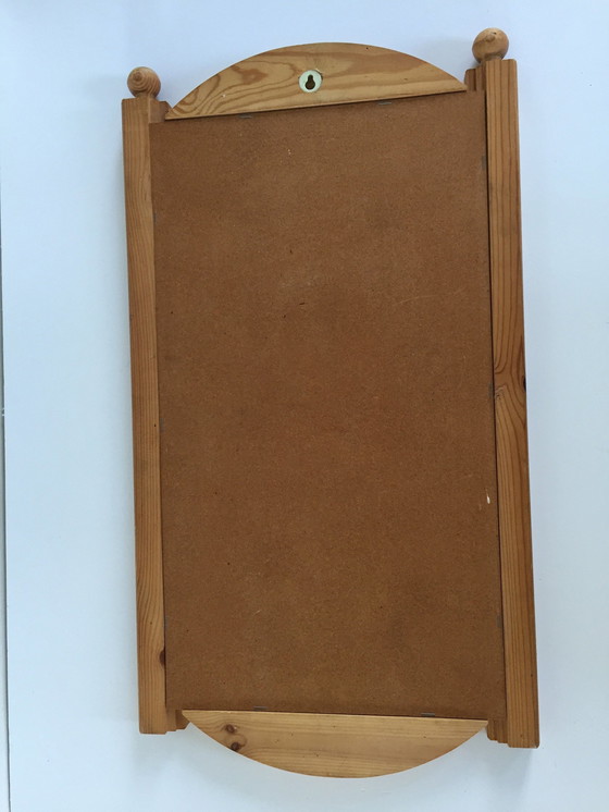 Image 1 of Large 70s/80s Solid Wood Mirror