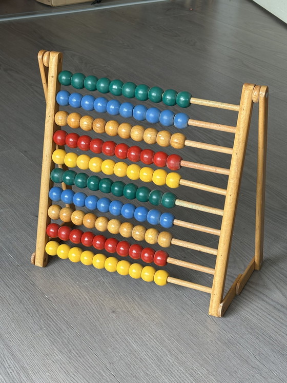 Image 1 of Abaco in legno vintage, giocattolo anni '70, Repubblica Ceca, Slovacchia 