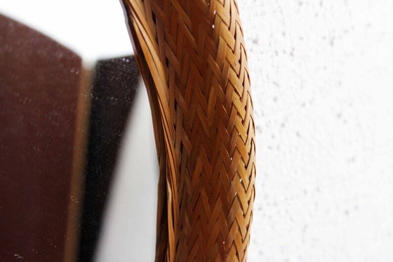 Image 1 of Woven wicker mirror 1970