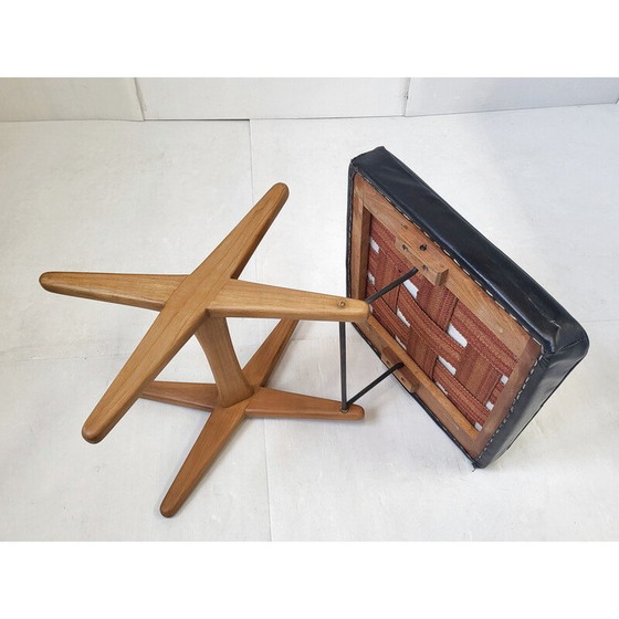 Image 1 of Sgabello vintage scandinavo in teak, 1960