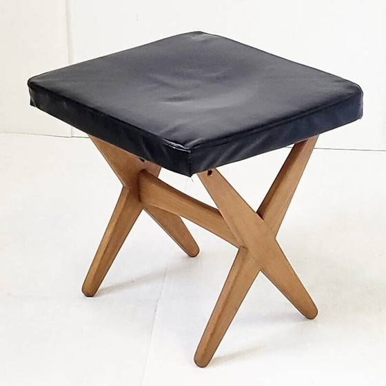 Image 1 of Sgabello vintage scandinavo in teak, 1960