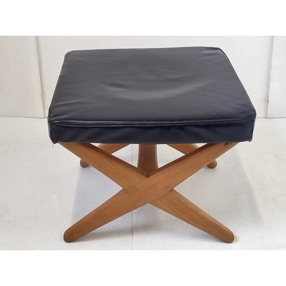 Image 1 of Sgabello vintage scandinavo in teak, 1960