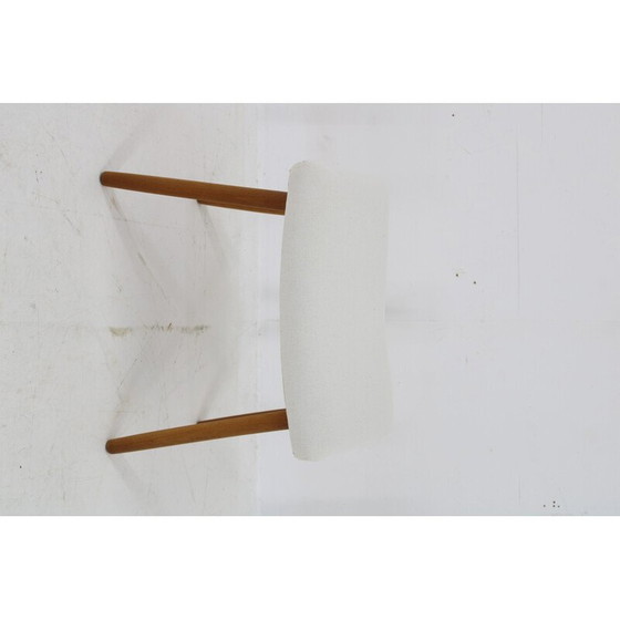 Image 1 of Vintage Danish beech stool with fabric, 1960s