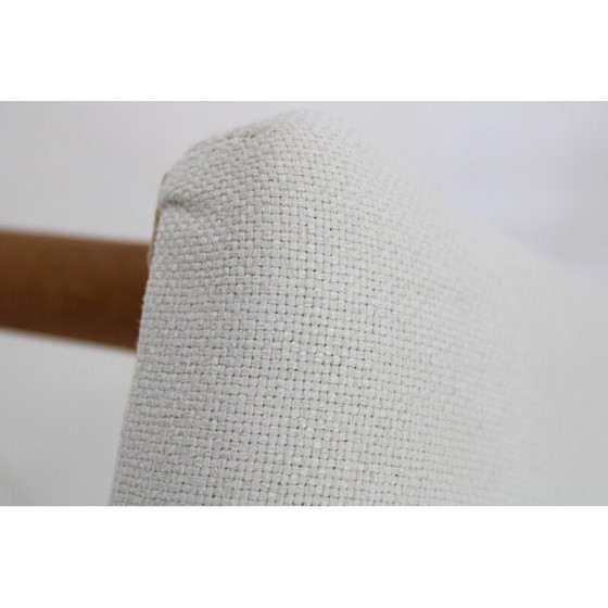 Image 1 of Vintage Danish beech stool with fabric, 1960s