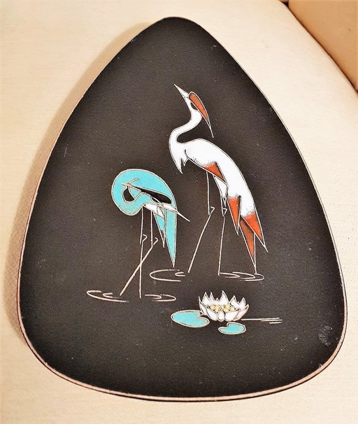 2X Heron Wall Plates By Kiechle Arno For Ruscha, 1950S