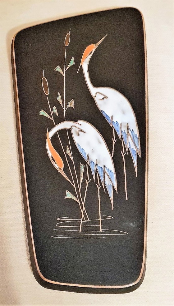 Image 1 of 2X Heron Wall Plates By Kiechle Arno For Ruscha, 1950S