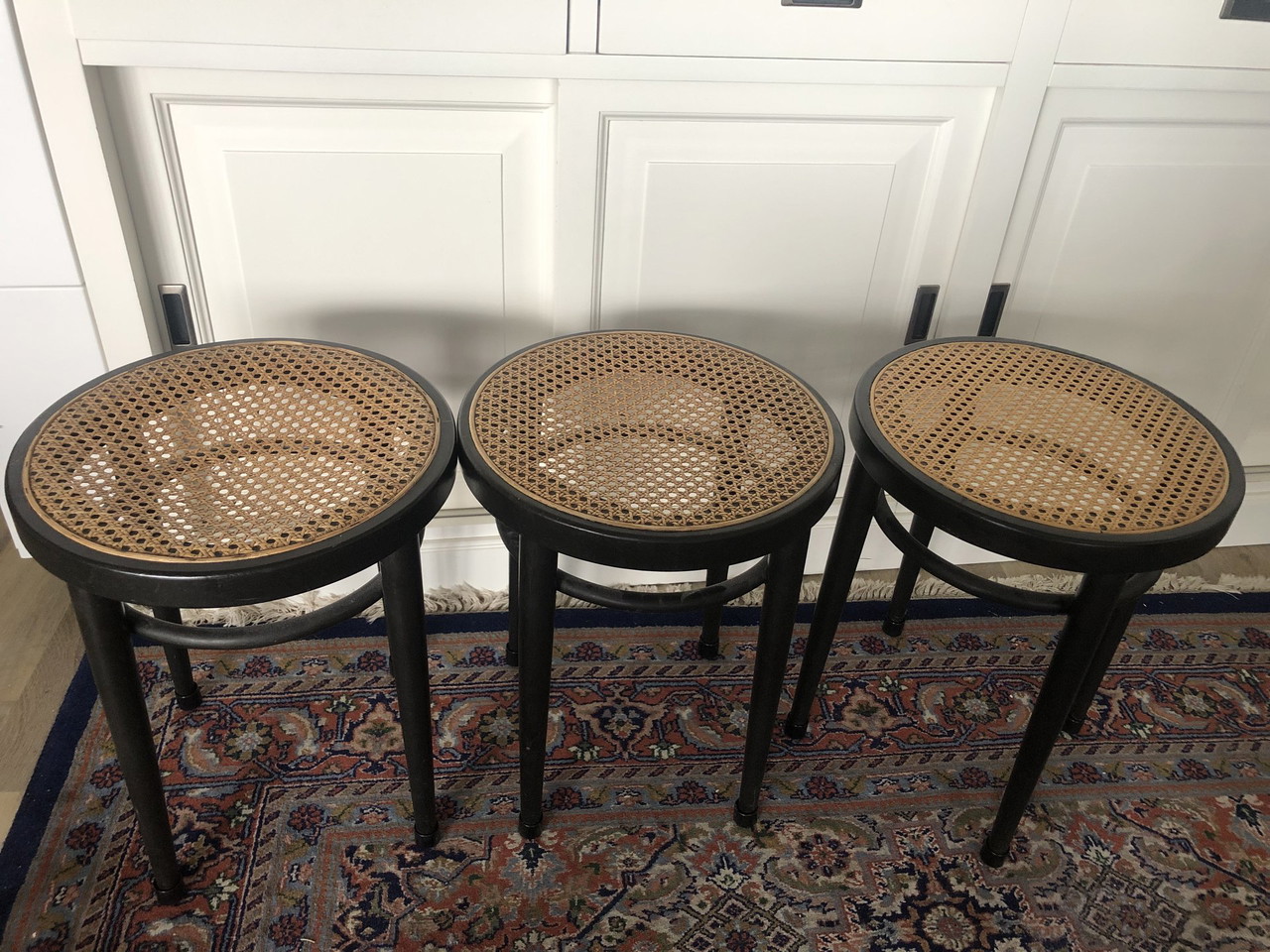 3x Thonet tabourett