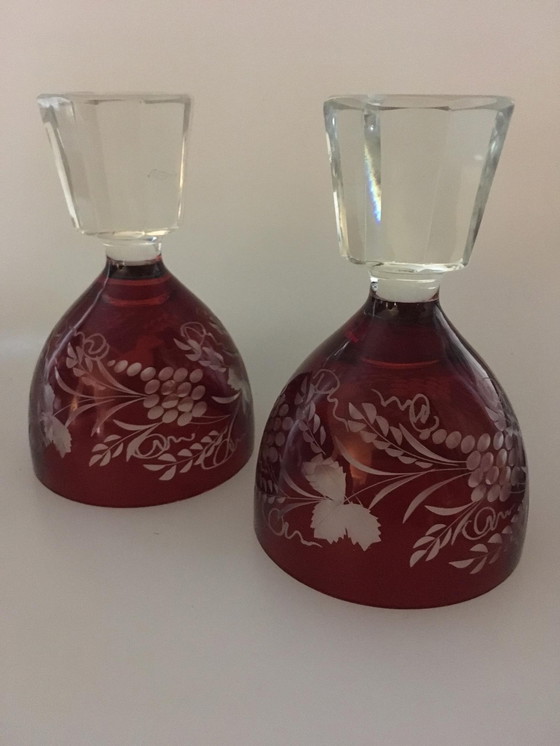 Image 1 of 2 Beautiful antique Bohemian glasses