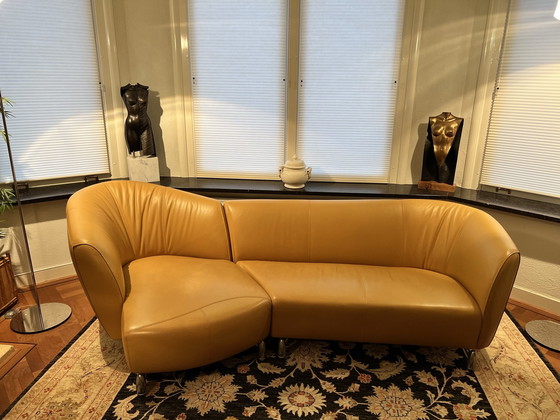 Image 1 of Leolux Pupilla chaise longue sofa in Wapiti leather