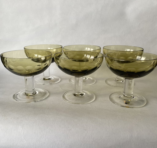 6 X Champagne glasses/ Dessert coupes