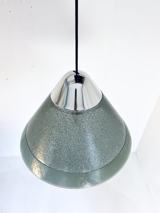 Image 1 of Conical Bubble Glass Pendant Lamp Peill & Putzler