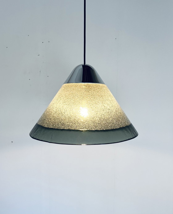 Image 1 of Conical Bubble Glass Pendant Lamp Peill & Putzler