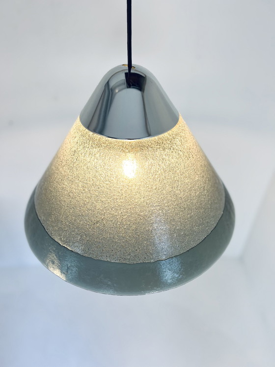 Image 1 of Conical Bubble Glass Pendant Lamp Peill & Putzler