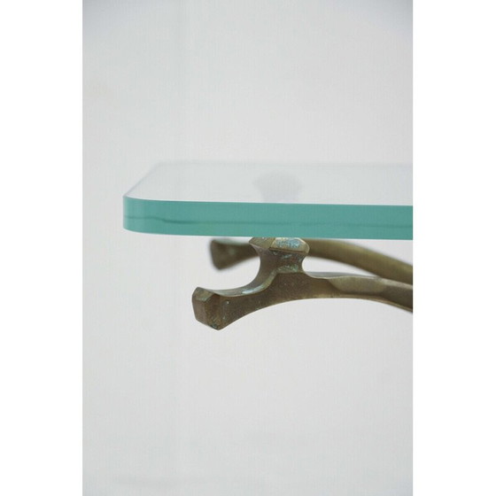 Image 1 of Coppia di tavolini da caffè vintage “Hippocampus” in bronzo di Willy Daro, 1970