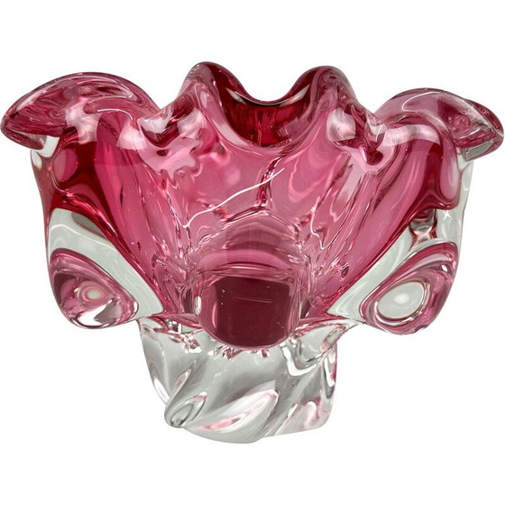 Image 1 of Vintage Art glass bowl by Josef Hospodka for Chribska Glassworks, Czechoslovakia 1960