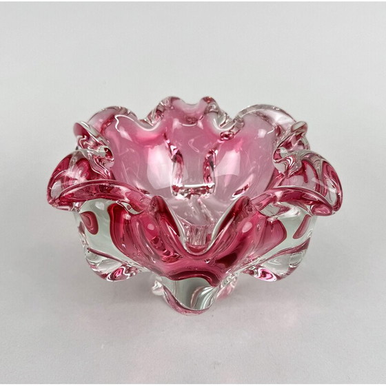 Image 1 of Vintage Art glass bowl by Josef Hospodka for Chribska Glassworks, Czechoslovakia 1960